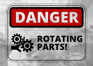 rotating parts warning