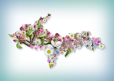 Apple Blossom UP Outline