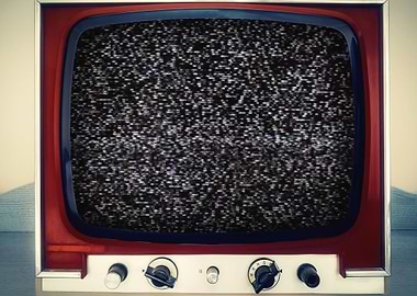 TV vintage static noise cl