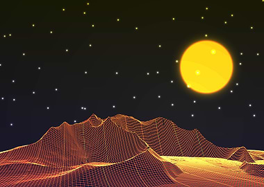 wire frame landscape