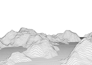 wire frame landscape