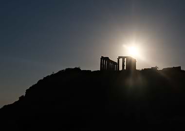 Temple of Poseidon Sunset