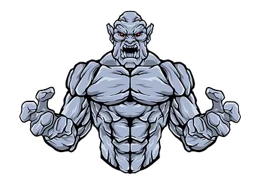 Angry stone golem halfbody