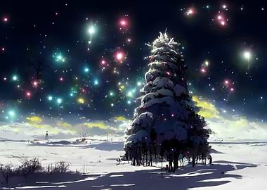 Christmas Tree in Winter