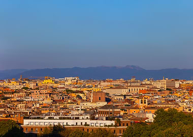 Rome City Sunset Cityscape