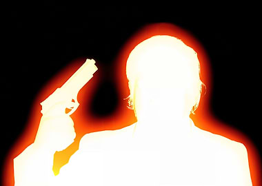 Zombie glow man gun attemp