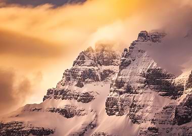 Snow mountain summits