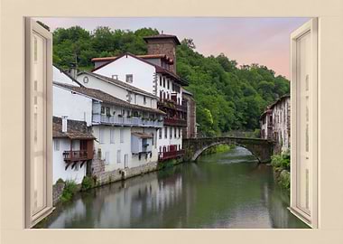 Open window town view