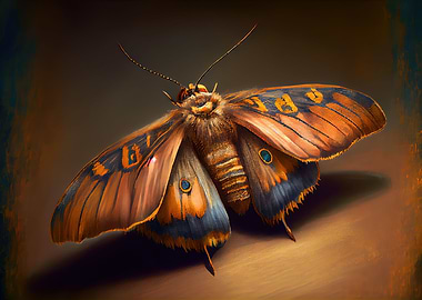 Moth Oil paint