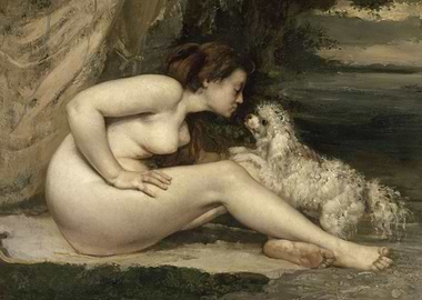 Nude Woman with a Dog