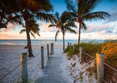 Key West beach sunset