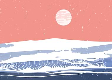 Abstract Mountain art