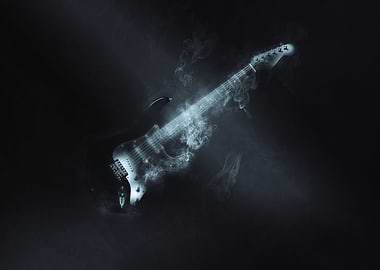 Rock music guitar play