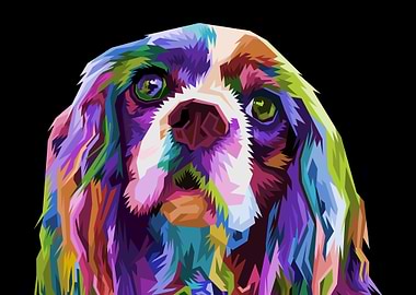 Colorful cocker spaniel