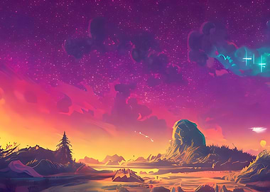 Retrowave Vibrance Space