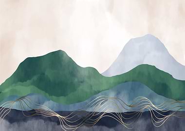 Abstract Mountain art