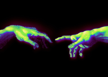 The Creation of Adam Retro