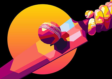 cricket retro pop art