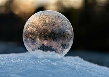 Silver frozen Bubble