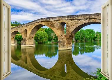 Bridge construction river