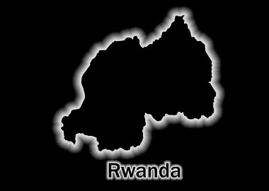 Rwanda glow map