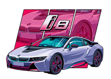 BMW i8 poster