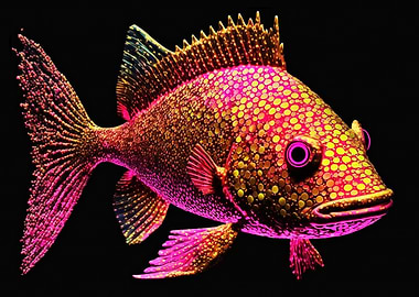 Golden alien sea creatures