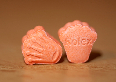 Orange ecstacy pills macro