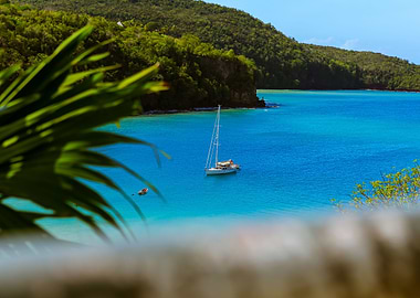A Yacht On A Blue Lake