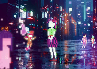Futuristic Neon City