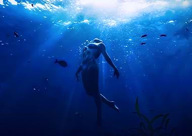 Woman Underwater dream