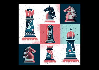 Chess Stamps Art