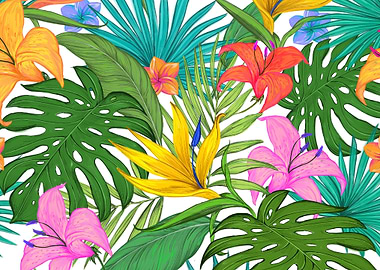 tropical green flower