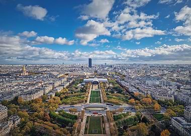 Paris cityscape view