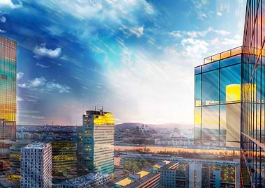 Reflections in glass build