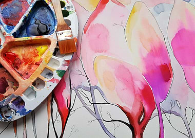 painting tree art color