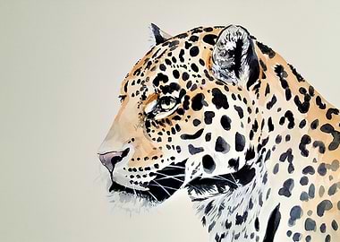 painting leopard