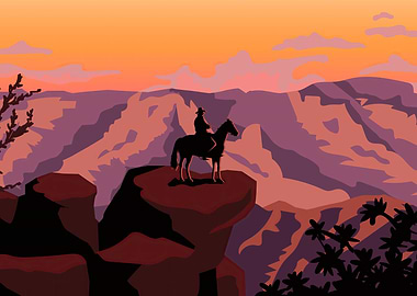 The Cowboy at the cliff