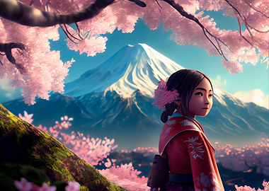 Asian Girl Landscapes