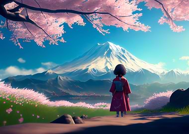 Asian Girl Landscapes