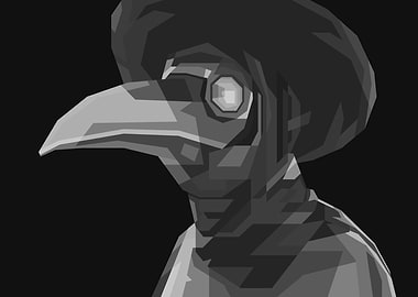 plague doctor grayscale