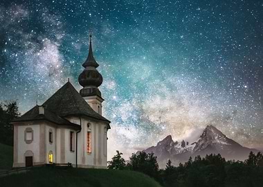 Milky way rising Bavaria