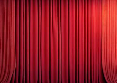 Curtain theater red elegan