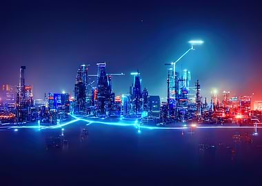Futuristic Neon City