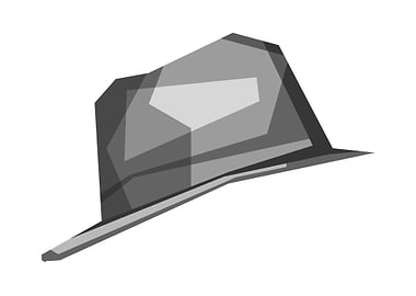 Mens Hat Grayscale