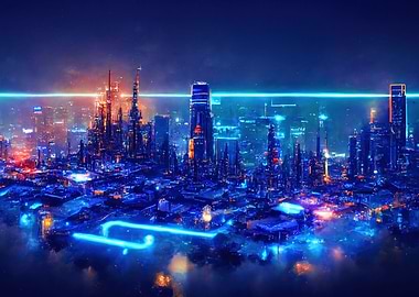 Futuristic Neon City