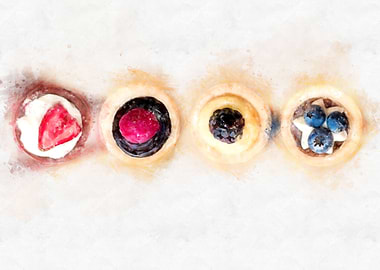 cupcakes watercolor
