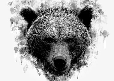 Mighty Brown Bear BW