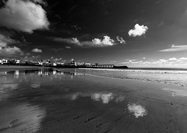 Reflection,Lanzarote,B&W
