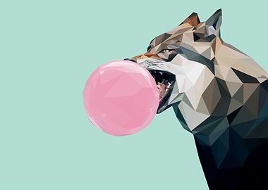 Wolf bubblegum amimal